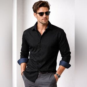 Robert Graham Black Button-Down Shirt | Men’s Size Large